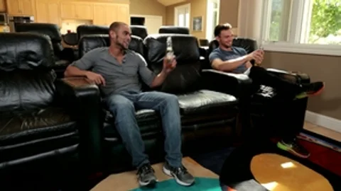 Next Door Buddies: Garage Jizz Party for Four