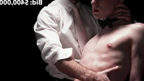 BoyForSale - Master Barrett wearing suit bareback dick sucking