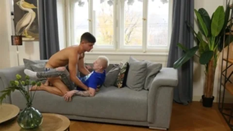 BoyFun - Finn Harper have fun with shaved Noah Carter indoors