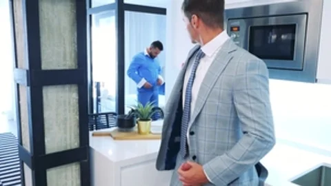 menatplay: Fapping in the Kitchen with a View