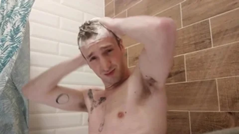 Activeduty: Solo inked JV Marx brunette cumshot