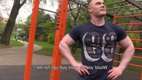 A tall and gigantic open-minded bodybuilder 