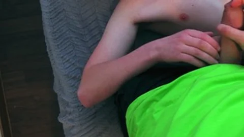 Shy man with a bubble anal getting boned on a bed
