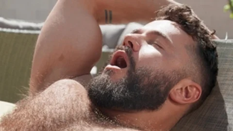 Men: Hayden's Hard-on by the Pool