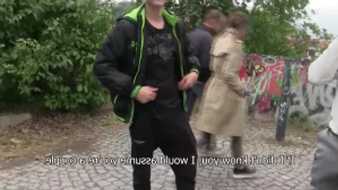athletic lad with a monstrous boner in slutty 3some