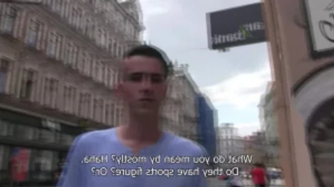 young Czech man puts a penis in his throat