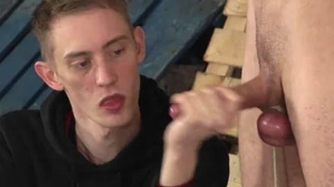 Boynapped.com: Tattooed & young Timmy Treasure blowjob cum