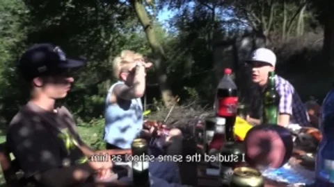 sleazy lad hunting on a grill party