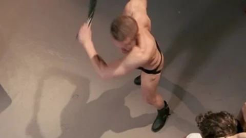 Fisting Central - In mask feels up to spanking